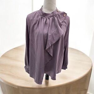 Jasambac Victorian Purple Ruffle Blouse - varies